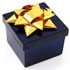 Glitter Blue Bow Ring Jewellery Box