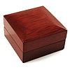 Luxury Wooden Light Brown Mahogany Earrings Box