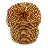 Ring/ Pendant/ Earrings Honey Gold Glass Bead Handmade Box