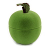 Lime Green Velour Apple Jewellery Box For Small Ring/ Stud Earrings