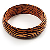 Zebra Print Wood Fashion Bangle