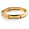 Gold Tone Classic Crystal Hinged Bangle Bracelet