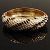 Gold Plated Animal Pattern Hinged Bangle Bracelet (Black & White)