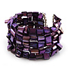 Deep Purple Shell Flex Cuff Bangle