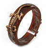 Gold Tone Chemelion Resin Bangle - 19cm Length