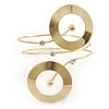 Contemporary Open Cut Circle, Crystal Upper Arm, Armlet Bracelet In Gold Plating - 27cm L