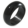 Black Wood Bangle Bracelet - Medium - up to 18cm L