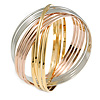 Set of 12 Intertwined Bangles In Silver/ Gold/ Rose Gold - 73mm Inner Diameter