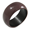 Brown Wood Bangle Bracelet(Possible Natural Irregularities) - Medium
