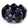 Wide Purple Resin Flex Bracelet