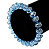 Sky Blue Glass Flex Bracelet - 18cm Length
