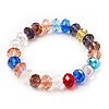 Multicoloued Glass Flex Bracelet - 18cm Length