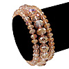Set Of 3 Pale Pink Glass Flex Bracelets - 18cm Length