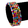 Teen's Multicoloured Glass Bead Multistrand Bracelet - Adjustable