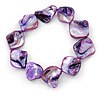 Purple Shell Nugget Flex Bracelet - 18cm L