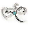 Silver Tone Dragonfly Bracelet - 18cm L