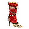 Hot-Red Stiletto High Boot Pin Brooch