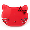 Little Kitty Plastic Brooch (Pink)