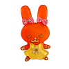 Pretty Orange Bunny Girl Plastic Brooch