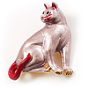 Pink Enamel Cat Brooch