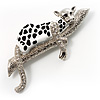 Leopard In Tree Fashion Brooch
