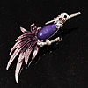 Purple Bird Brooch