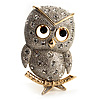 Cute Baby Owl Brooch (Gold&Silver Tone)