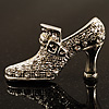 Silver Tone Diamante Shoe Brooch