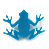 Teal Acrylic Frog Brooch