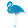 Elegant Teal Acrylic Flamingo Brooch