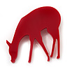 Red Acrylic Deer Brooch