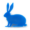 Blue Acrylic Bunny Brooch