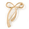 Gold Plated Bow Brooch - 60mm Across