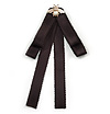 Vintage Inspired/ Retro Men And Women Universal Black Silk Ribbon Pre-Tied Bow Tie Collar with Bee Brooch - 18cm L