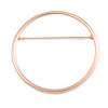 Contemporary Large Open Cut Eternity Circle of Love Brooch In Matt Rose Gold Tone - 70mm Diameter
