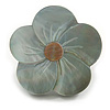 40mm L/Flower Sea Shell Brooch/ Silver/Natural Shades/ Handmade/ Slight Variation In Colour/Natural Irregularities