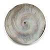 40mm L/Round Spiral Sea Shell Brooch/Silvery Shades/ Handmade/ Slight Variation In Colour/Natural Irregularities