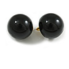 20mm Diameter/ Black Acrylic Ball Stud Earrings