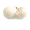 20mm Diameter/ Off White Acrylic Ball Stud Earrings