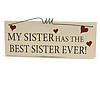 Funny, Sister, Family, Love, Relationship Home Quote Wooden Novelty Plaque Sign Gift Ideas