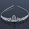 Delicate Princess Bridal/ Wedding/ Prom Rhodium Plated Austrian Crystal Tiara