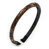 Snake Print Fabric Alice/ Hair Band/ HeadBand (Light Brown/ Black)