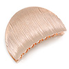 Rose Gold Tone Metal Scratched Crescent Hair Claw/ Clamp - 60mm Across