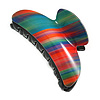 Large Shiny 'Rainbow' Acrylic Hair Claw/ Hair Clamp - 90mm Across
