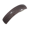 Charcoal Grey Сheckered Print with Glitter Acrylic Square Barrette/ Hair Clip In Silver Tone - 90mm Long