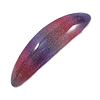 Purple/ Pink Glitter Acrylic Oval Barrette/ Hair Clip In Silver Tone - 90mm Long