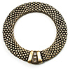 Vintage Style Wide Mesh Magnetic Choker (Bronze Tone)
