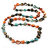 Long Multicoloured Shell Necklace -134cm Length