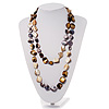 Long Multicoloured Shell Necklace -134cm Length