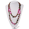 Long Multicoloured Shell Necklace -134cm Length